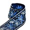 1 Yard Blue Floral Jacquard Ribbon Decorative Trim for Sewing Crafts 1.25 Inch Width